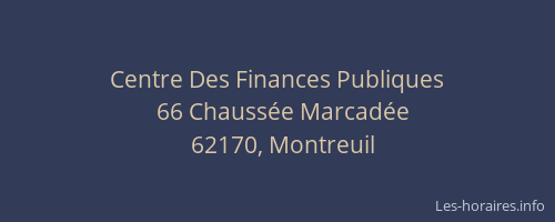 Centre Des Finances Publiques