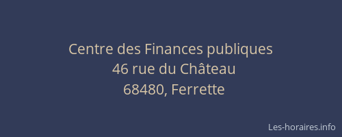 Centre des Finances publiques