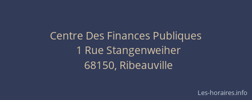 Centre Des Finances Publiques