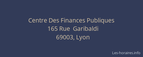 Centre Des Finances Publiques