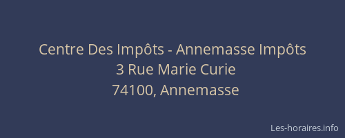 Centre Des Impôts - Annemasse Impôts