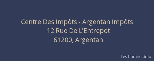 Centre Des Impôts - Argentan Impôts