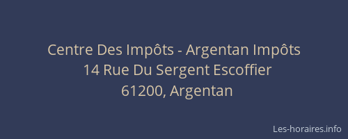 Centre Des Impôts - Argentan Impôts