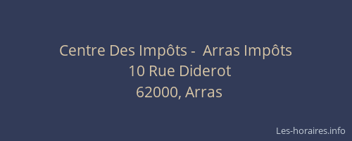 Centre Des Impôts -  Arras Impôts