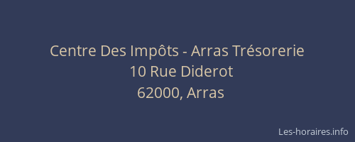 Centre Des Impôts - Arras Trésorerie