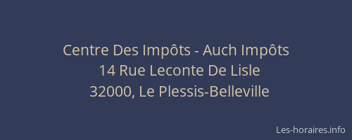 Centre Des Imp&ocirc;ts - Auch Imp&ocirc;ts