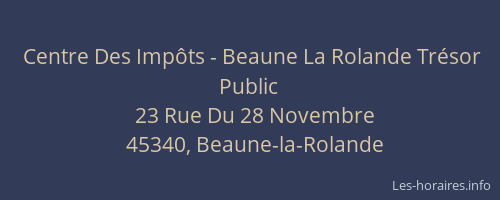 Centre Des Impôts - Beaune La Rolande Trésor Public