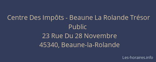 Centre Des Imp&ocirc;ts - Beaune La Rolande Tr&eacute;sor Public