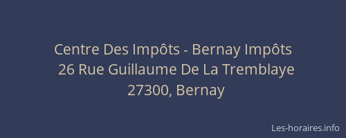 Centre Des Imp&ocirc;ts - Bernay Imp&ocirc;ts