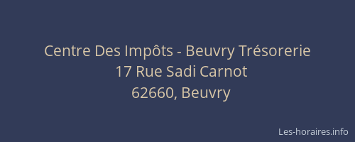 Centre Des Impôts - Beuvry Trésorerie
