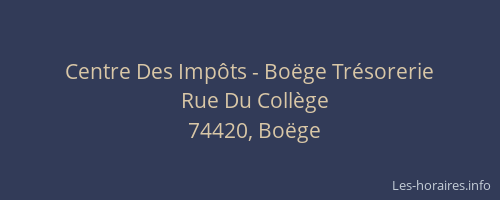 Centre Des Imp&ocirc;ts - Bo&euml;ge Tr&eacute;sorerie