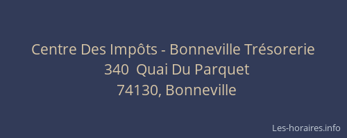 Centre Des Impôts - Bonneville Trésorerie