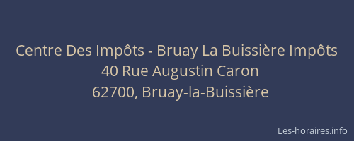 Centre Des Impôts - Bruay La Buissière Impôts