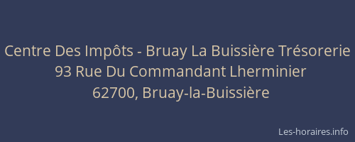 Centre Des Impôts - Bruay La Buissière Trésorerie