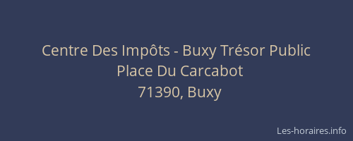 Centre Des Imp&ocirc;ts - Buxy Tr&eacute;sor Public