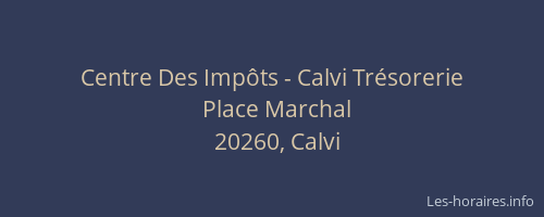 Centre Des Imp&ocirc;ts - Calvi Tr&eacute;sorerie