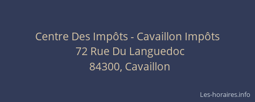 Centre Des Imp&ocirc;ts - Cavaillon Imp&ocirc;ts