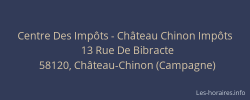 Centre Des Impôts - Château Chinon Impôts