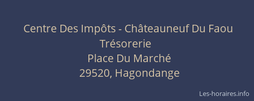 Centre Des Impôts - Châteauneuf Du Faou Trésorerie