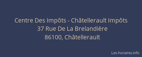Centre Des Impôts - Châtellerault Impôts
