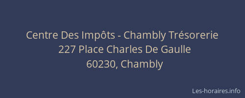 Centre Des Impôts - Chambly Trésorerie