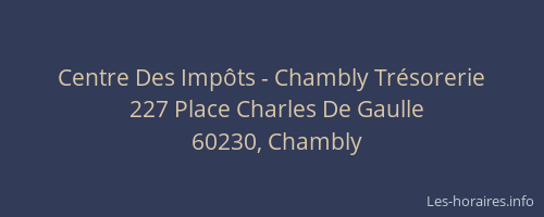 Centre Des Imp&ocirc;ts - Chambly Tr&eacute;sorerie