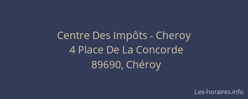 Centre Des Impôts - Cheroy