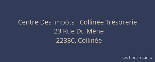 Centre Des Imp&ocirc;ts - Collin&eacute;e Tr&eacute;sorerie