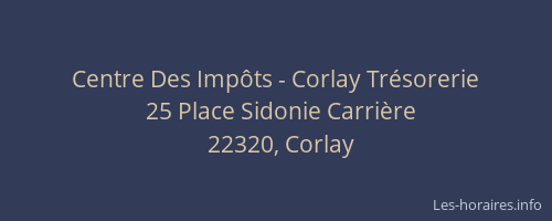 Centre Des Impôts - Corlay Trésorerie