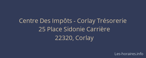 Centre Des Imp&ocirc;ts - Corlay Tr&eacute;sorerie