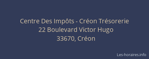 Centre Des Imp&ocirc;ts - Cr&eacute;on Tr&eacute;sorerie