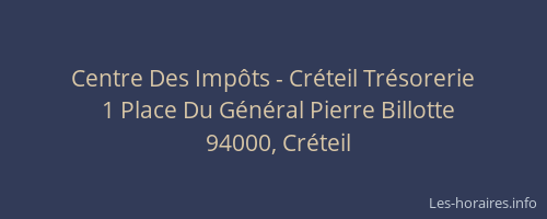 Centre Des Impôts - Créteil Trésorerie