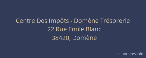 Centre Des Imp&ocirc;ts - Dom&egrave;ne Tr&eacute;sorerie