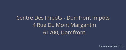 Centre Des Imp&ocirc;ts - Domfront Imp&ocirc;ts