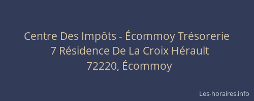 Centre Des Imp&ocirc;ts - &Eacute;commoy Tr&eacute;sorerie