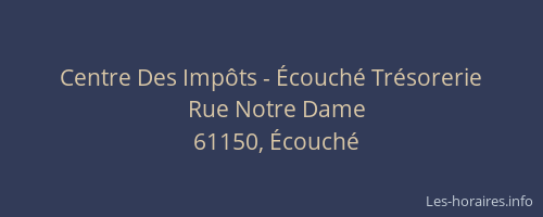Centre Des Imp&ocirc;ts - &Eacute;couch&eacute; Tr&eacute;sorerie