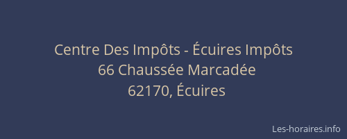 Centre Des Imp&ocirc;ts - &Eacute;cuires Imp&ocirc;ts