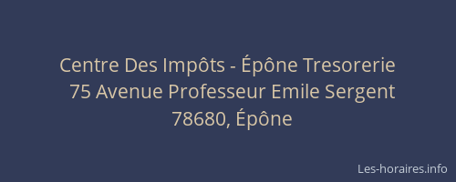 Centre Des Imp&ocirc;ts - &Eacute;p&ocirc;ne Tresorerie