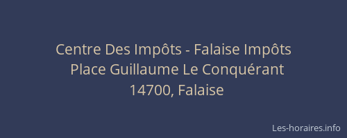 Centre Des Imp&ocirc;ts - Falaise Imp&ocirc;ts