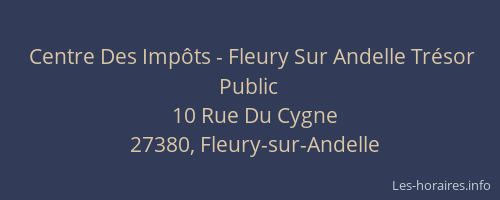 Centre Des Impôts - Fleury Sur Andelle Trésor Public