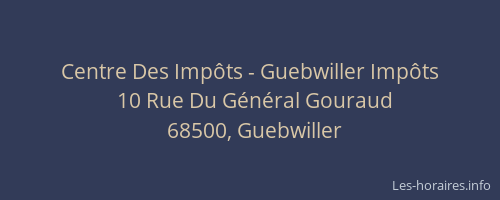 Centre Des Imp&ocirc;ts - Guebwiller Imp&ocirc;ts
