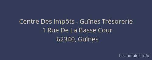 Centre Des Imp&ocirc;ts - Gu&icirc;nes Tr&eacute;sorerie