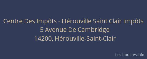 Centre Des Impôts - Hérouville Saint Clair Impôts