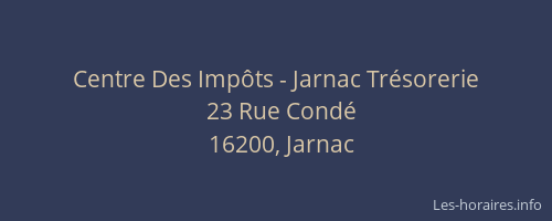 Centre Des Impôts - Jarnac Trésorerie