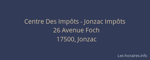 Centre Des Imp&ocirc;ts - Jonzac Imp&ocirc;ts