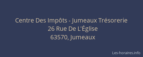 Centre Des Imp&ocirc;ts - Jumeaux Tr&eacute;sorerie