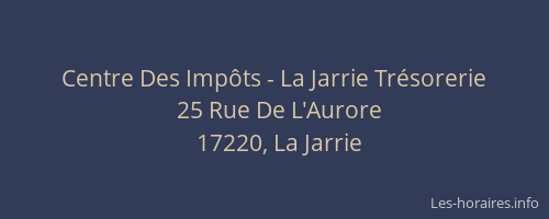 Centre Des Impôts - La Jarrie Trésorerie
