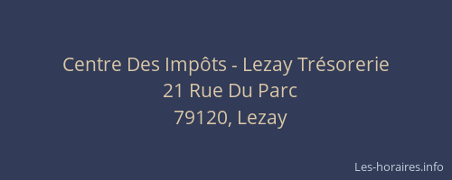 Centre Des Impôts - Lezay Trésorerie