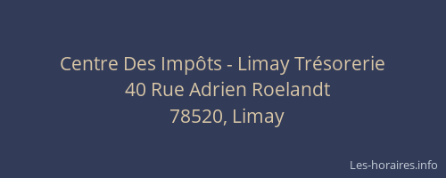 Centre Des Imp&ocirc;ts - Limay Tr&eacute;sorerie