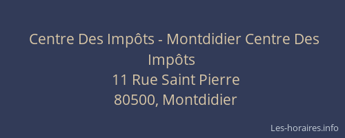 Centre Des Imp&ocirc;ts - Montdidier Centre Des Imp&ocirc;ts